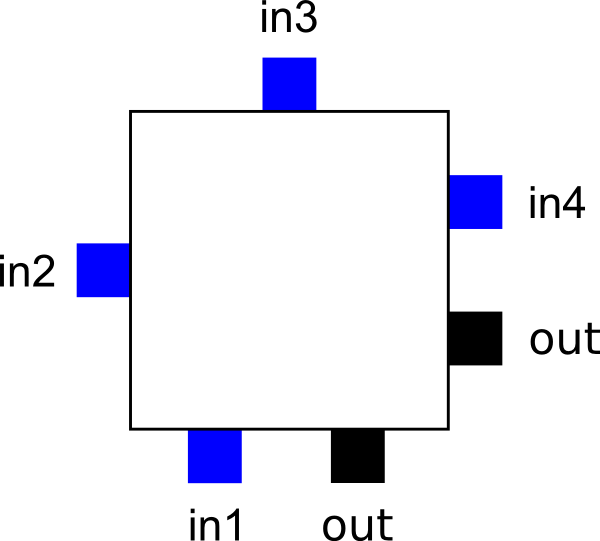 Logic Block Pins Svg Clip Arts 600 X 541 Px - Majorelle Blue (600x541)