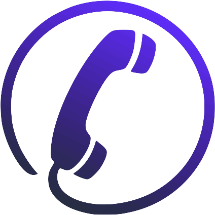 Circle-phone - Land Phone Logo Png (450x443)