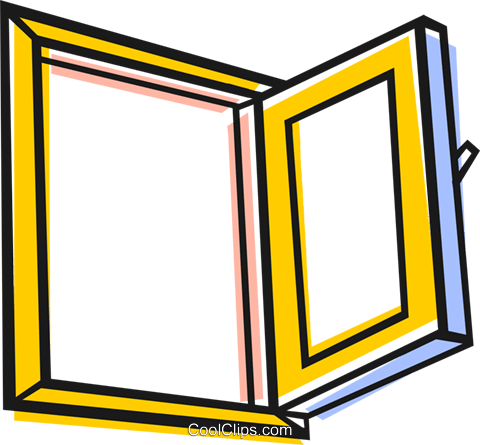 Open Window Royalty Free Vector Clip Art Illustration - Open Window Royalty Free Vector Clip Art Illustration (480x445)