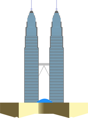 584 Architecture Free Clipart Public Domain Vectors - Petronas Twin Towers Clipart (372x500)