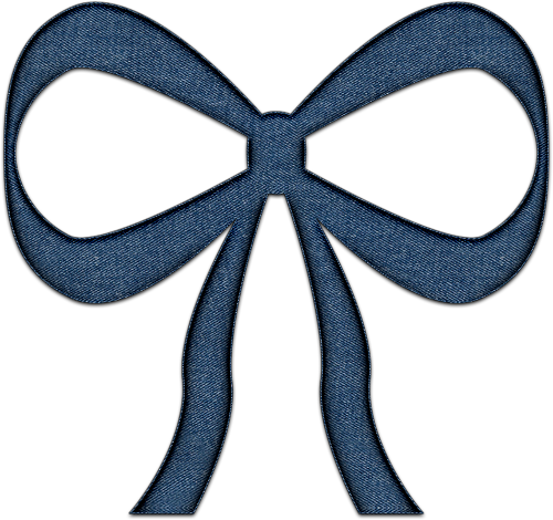 Denim Bow Png By Clipartcotttage - Moños Celeste (500x470)