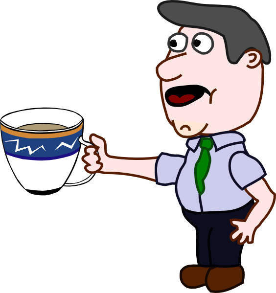 Cup Clipart Child - Holding A Pen Clipart (564x599)