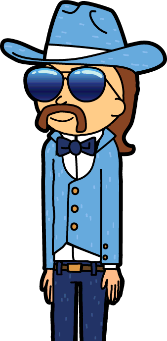 Triple Denim Morty - Pocket Mortys Cowboy Morty (338x689)