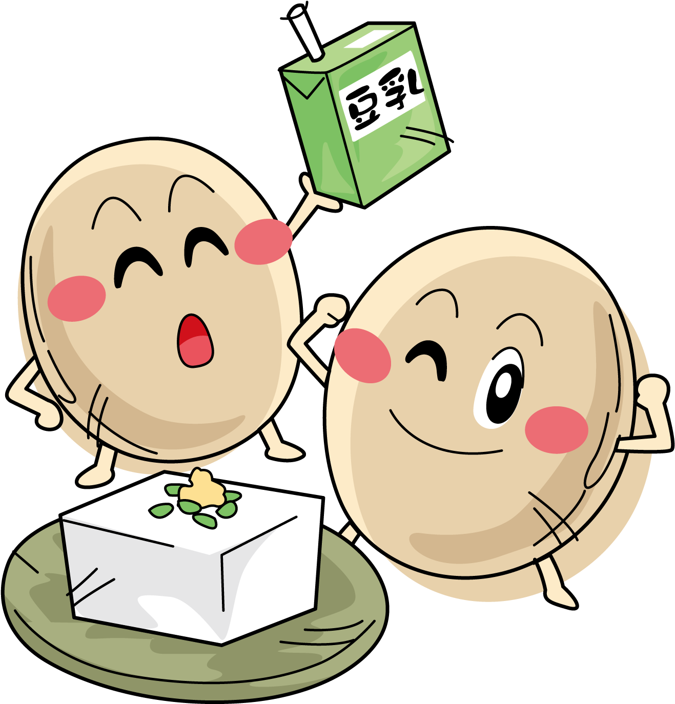 Soy Milk Soybean Cartoon - Soybean (1500x1500)