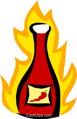 Tabasco Sauce Royalty Free Vector Clip Art Illustration - Clipart Tabasco (311x480)