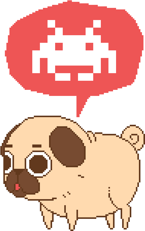 Puglie Was Testing Out The Pixel Life For A Really - Space Invaders Alien Sprites (500x825)