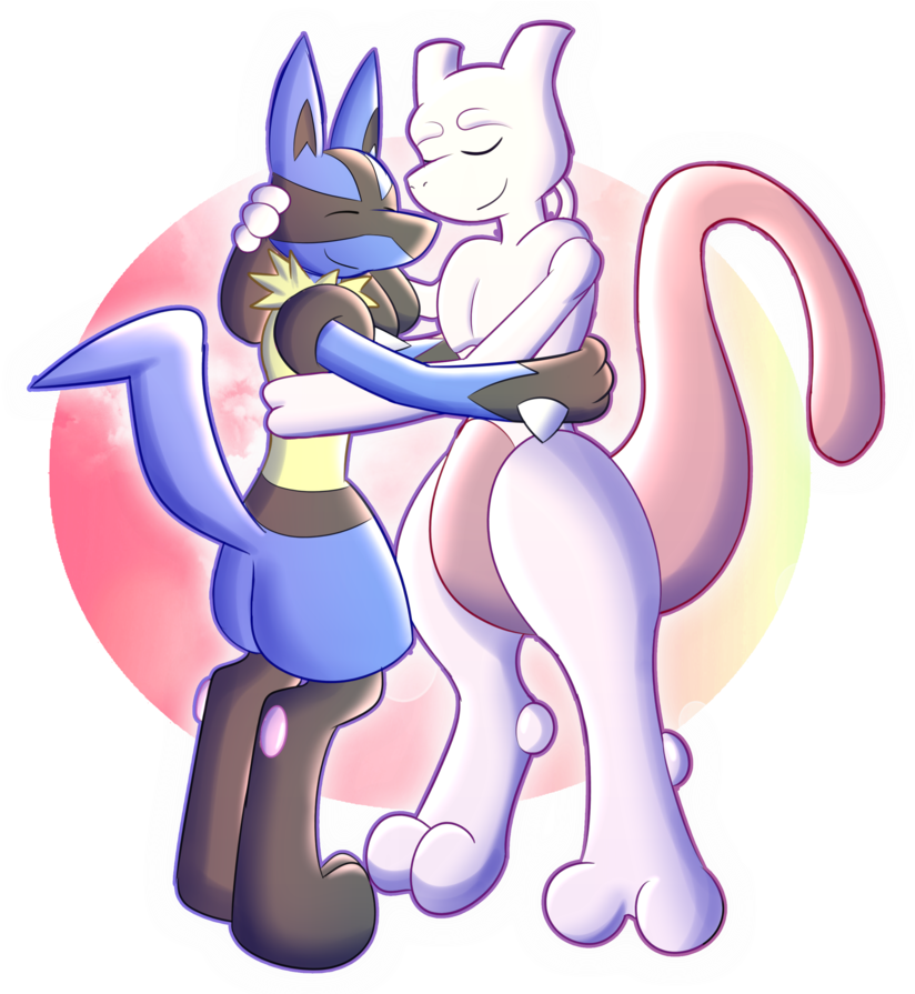 Cat Cartoon Mammal Fictional Character Purple Vertebrate - De Mewtwo Y Lucario (894x894)