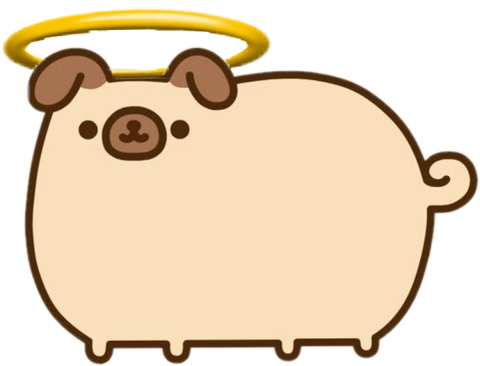 Pug Kawaii Auréola Pusheen Cute Pug Kawaii Auréola - Pusheen As A Dog (1024x1024)