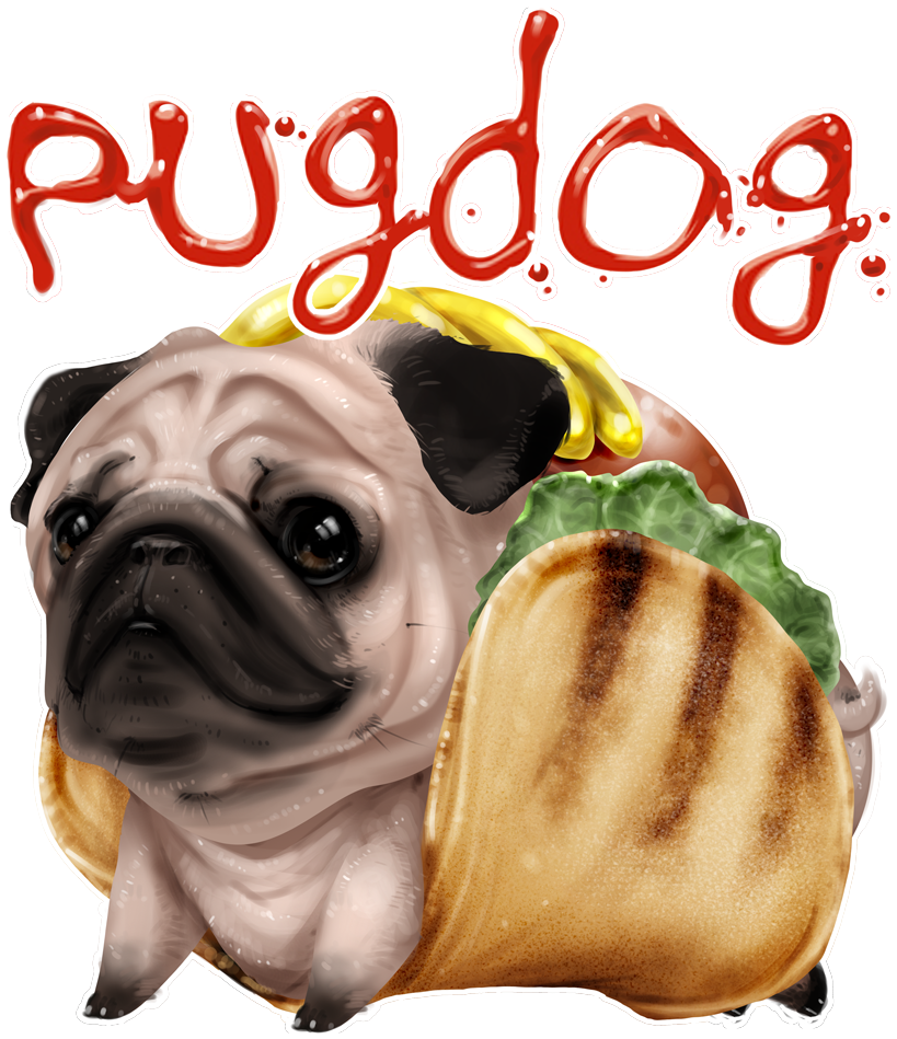 Eatable Kawaii Pugs On Behance - Pug (857x1000)
