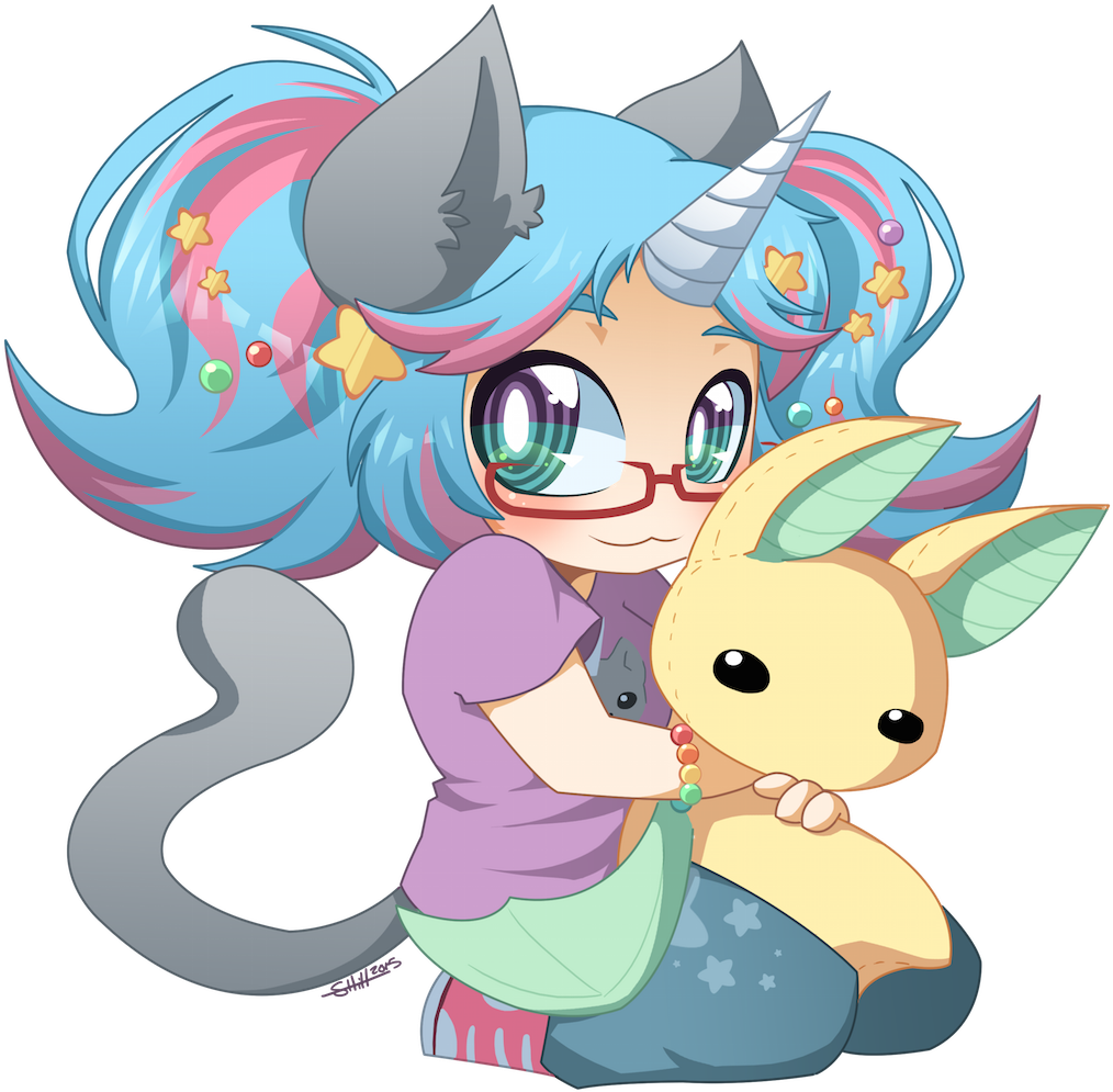 Geeky Caticorn - Caticorn Anime (1031x1016)