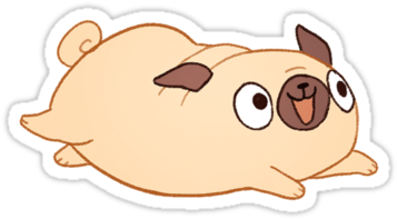 Pug By Tsurime - Cartoon (375x360)