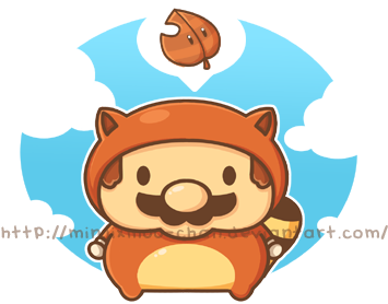 Tanuki Pudge Mario By Minjixmuu-chan - Japanese Raccoon Dog (400x400)
