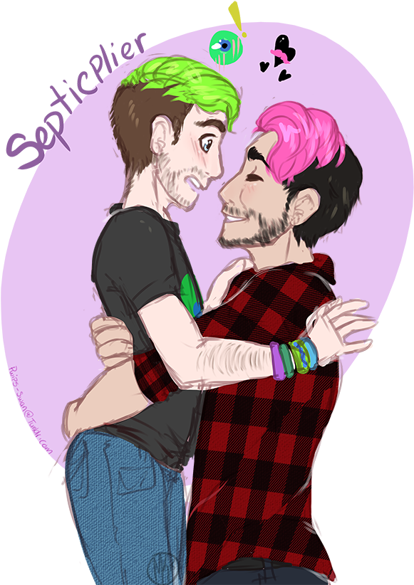 Mariamediahere 1,762 451 Septicplier By Pwips - Jacksepticeye And Markiplier Ship (650x850)
