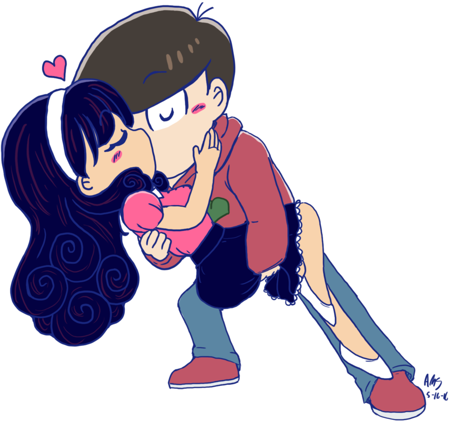 Dip N' Kiss By - Cartoon (900x845)