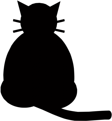 Stickers Chat Silhouette - House (450x450)