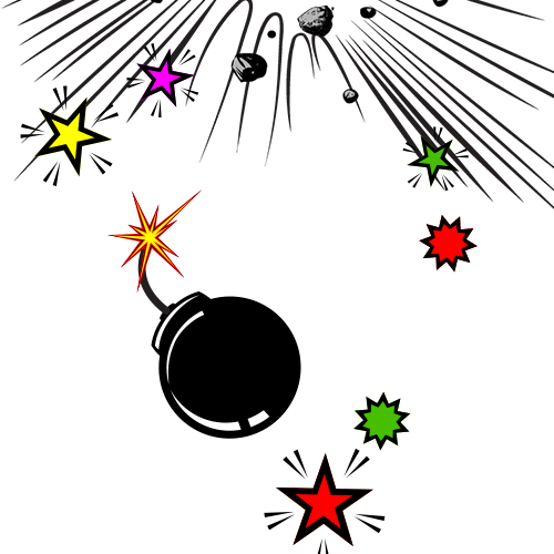 Explosion Graffiti Bomb Clip Art - Bomb (500x500)