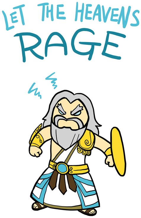 Zeus Clipart Chibi - Digital Art (500x769)