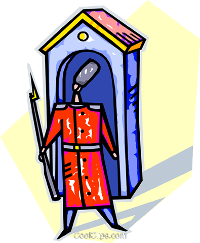 Guard House Royalty Free Vector Clip Art Illustration - Illustration (395x480)