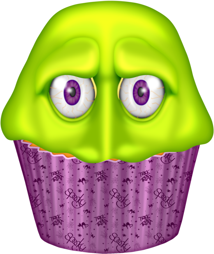 Halloween Cupcakes - Cartoon (754x900)