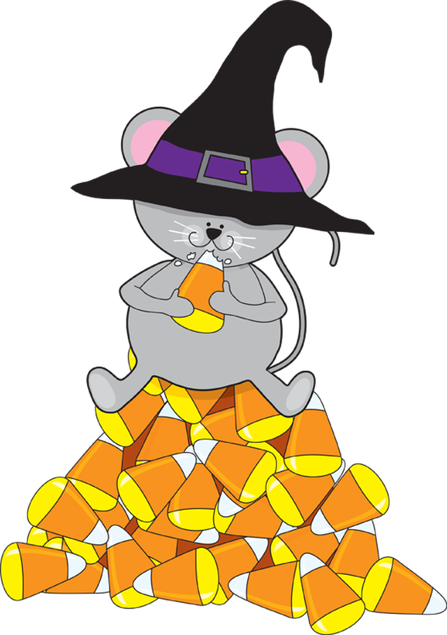 Mouse Eating Candy Corn - Candy Corn Clip Art (640x909)