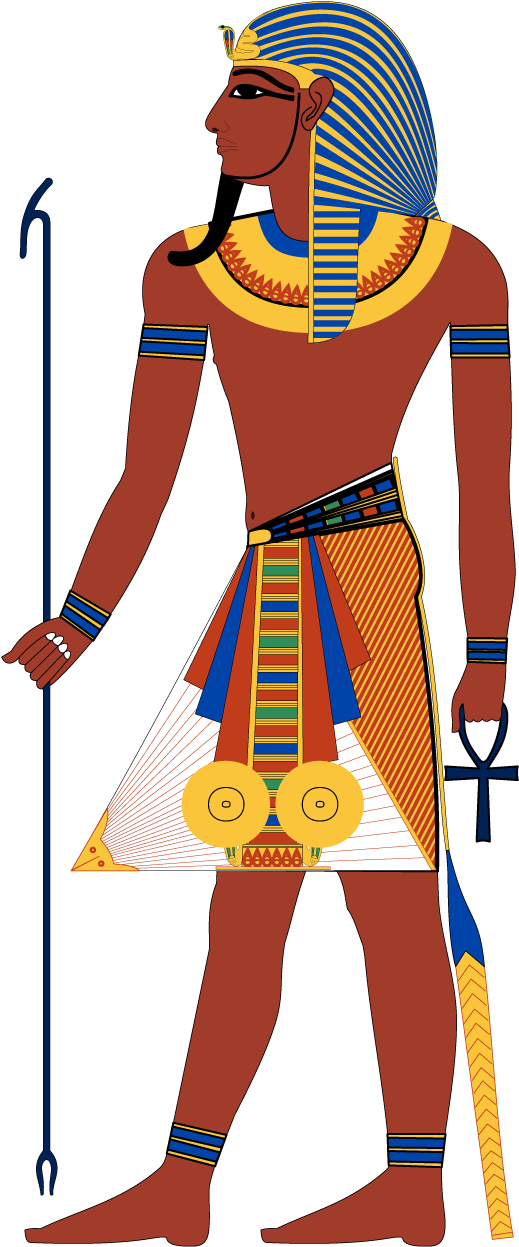 Pharaoh - Ancient Egyptian Men's Clothing (552x1324)