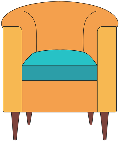 Barrel Chair Cartoon Transparent Png - Transparency (512x512)
