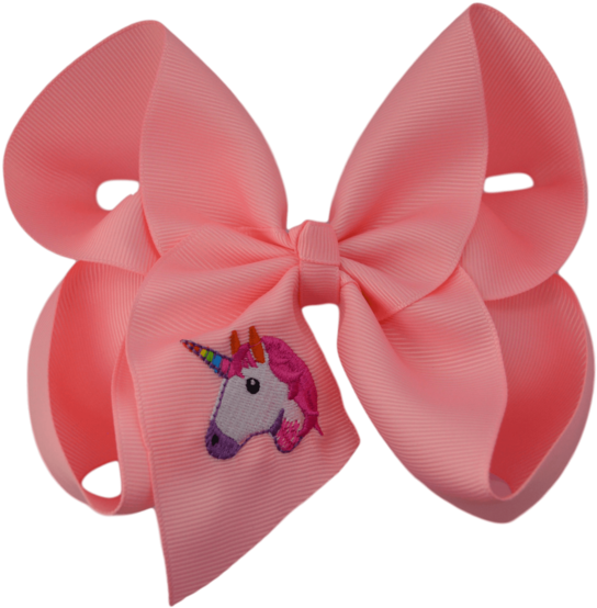 Embroidered Unicorn Bow - Solid Bow Blue Png Thesolidbow (600x600)