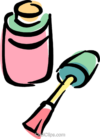 Nail Polish Royalty Free Vector Clip Art Illustration - Esmalte Ilustração (346x480)