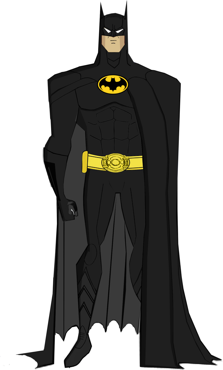 Updated Batman 1989 Jlu Style By Alexbadass - Draw Batman Kiss Batgirl (1024x1829)