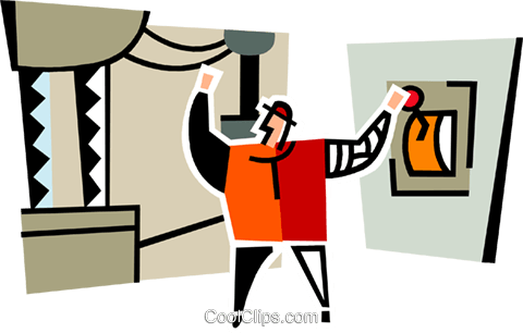 Man Throwing The Switch Royalty Free Vector Clip Art - Illustration (1116x700)