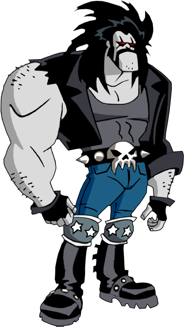 Tas/jl Lobo By Alexbadass On Deviantart - Lobo Superman The Animated Series (696x1148)