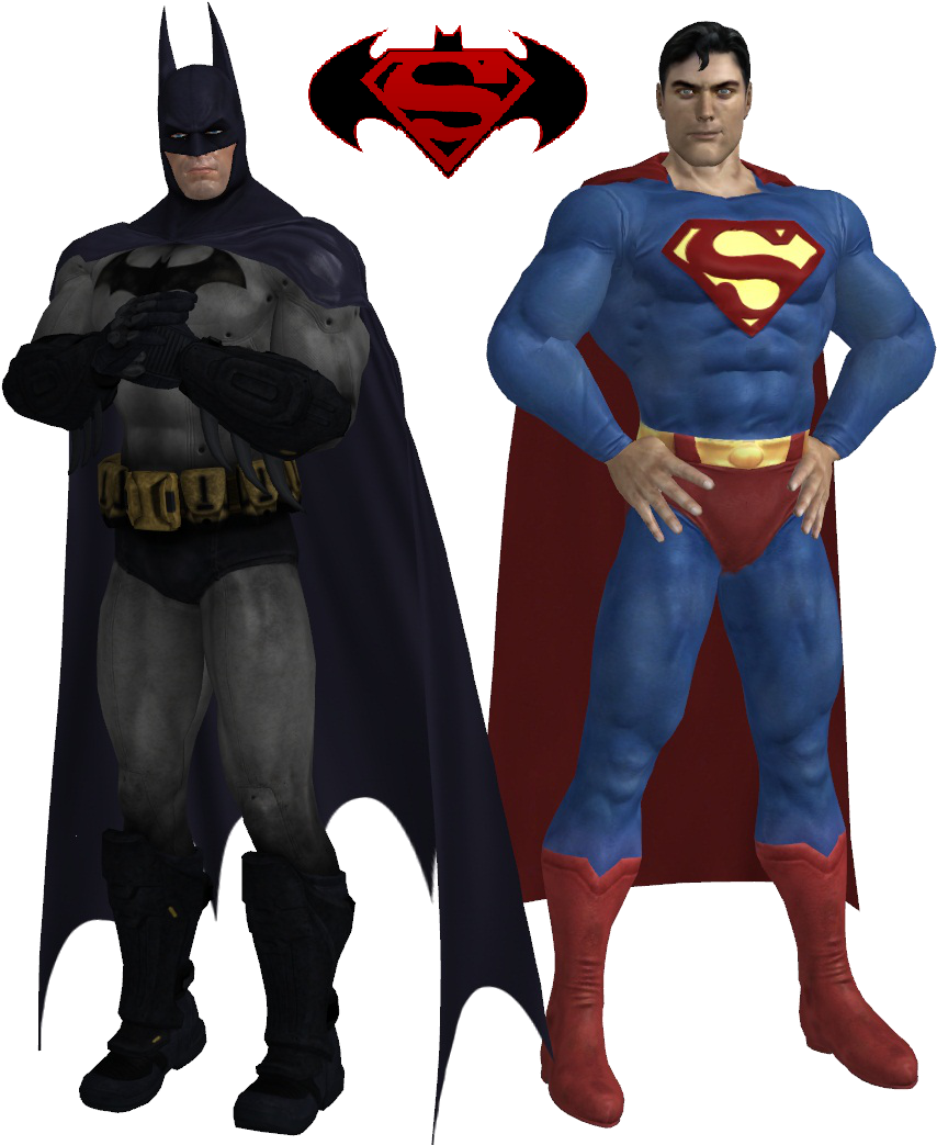 Batman And Superman By Dnxpunk - Superman And Batman Png (1056x1050)
