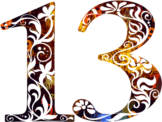 Numerology Considers The 13 A Karmic Debt Number - Number 13 Clipart (580x444)