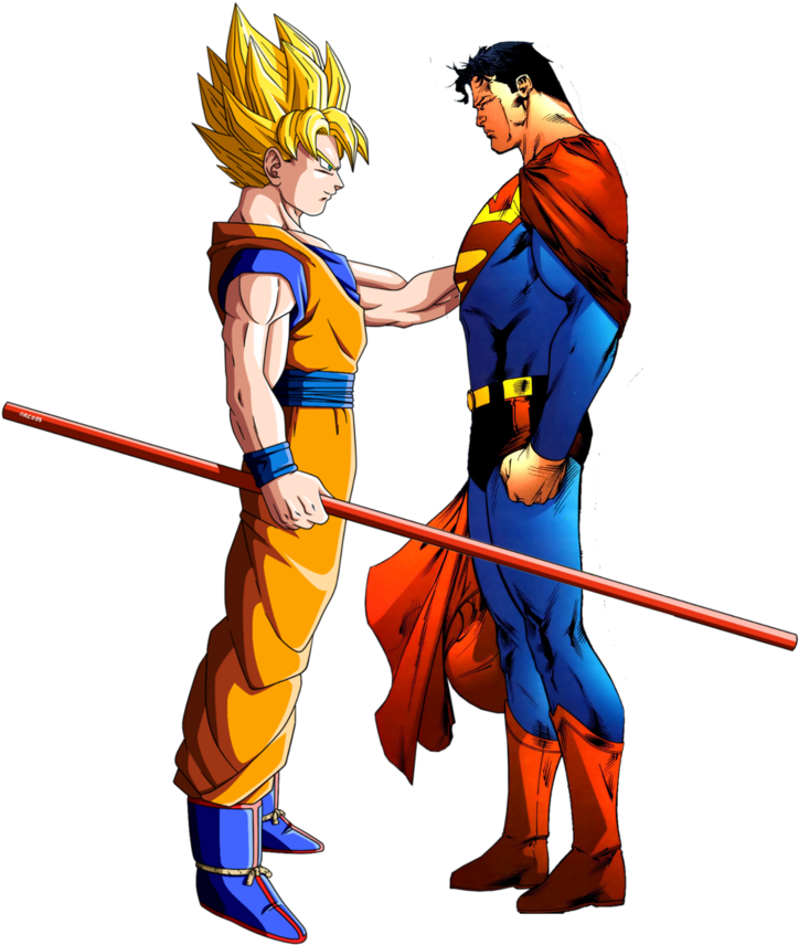 More Like Goku And Superman Render By Jayc79 - Goku Vs Superman Comic (900x900)