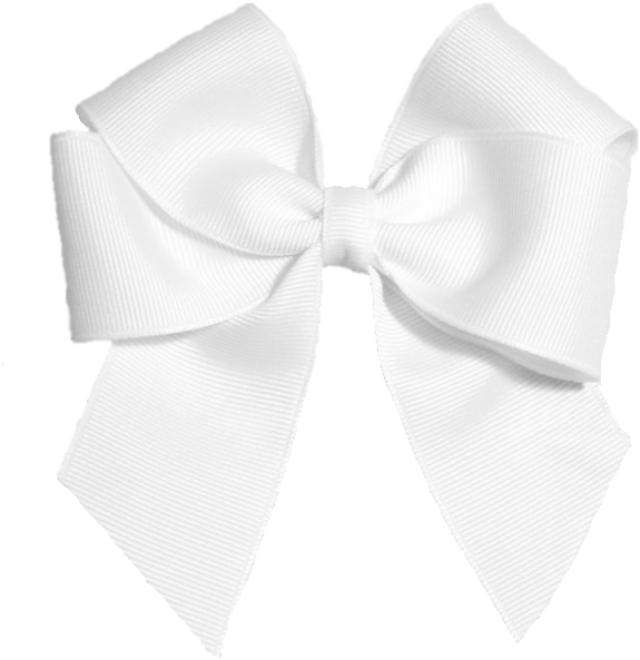 Baby Love Bow - White Bow Transparent Background (582x600)