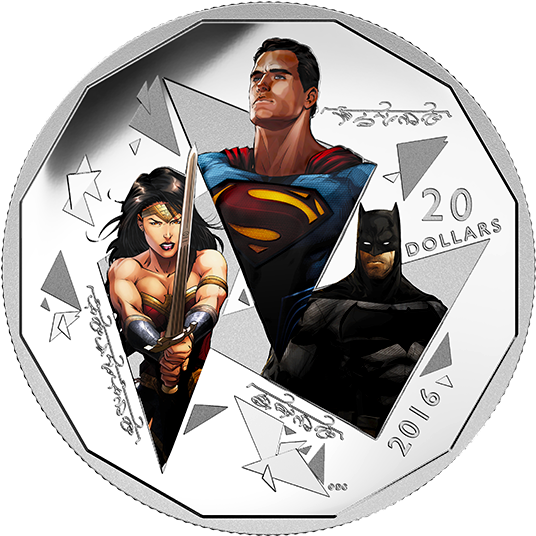 Fine Silver Coin Batman V Superman - 1 Oz 2016 Batman V Superman: Dawn | Royal Canadian (570x570)