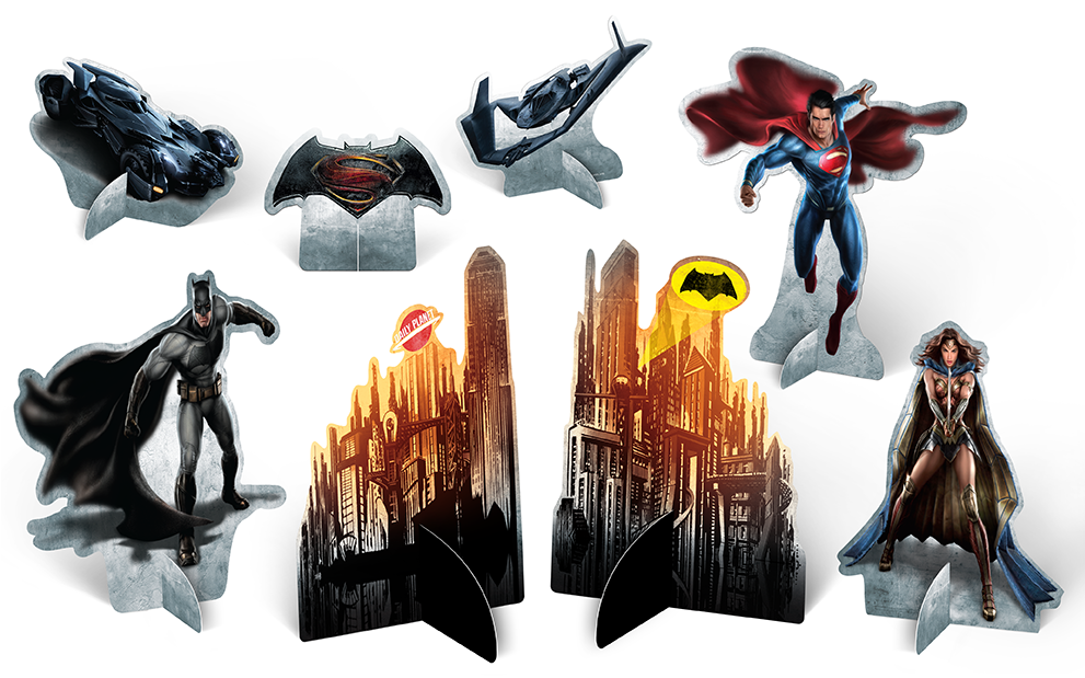 Titulo Produto - Batman Vs Superman Decoração De Mesa C/8 - Festcolor (990x990)