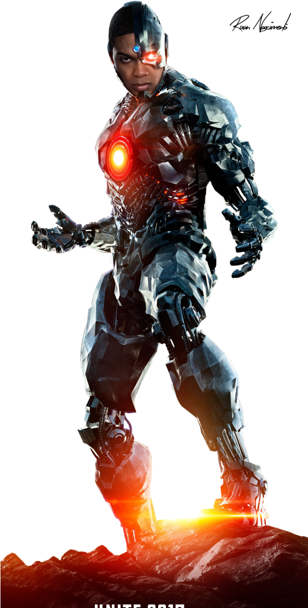Cyborg Transparent Background - Cyborg 2017 Justice League (634x1261)