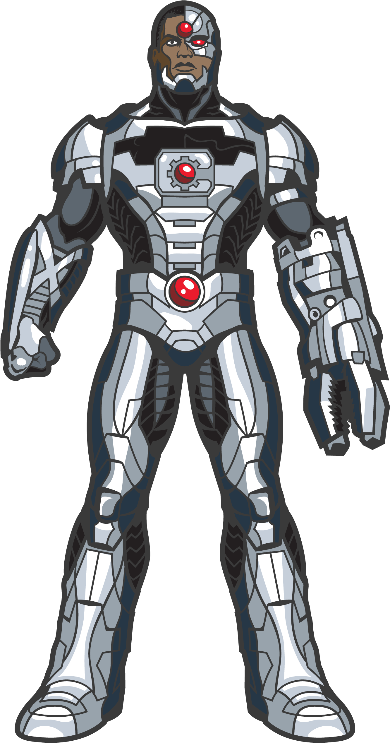 Cyborg - Dc Comics Figpin - Cyborg Justice League (2000x3500)
