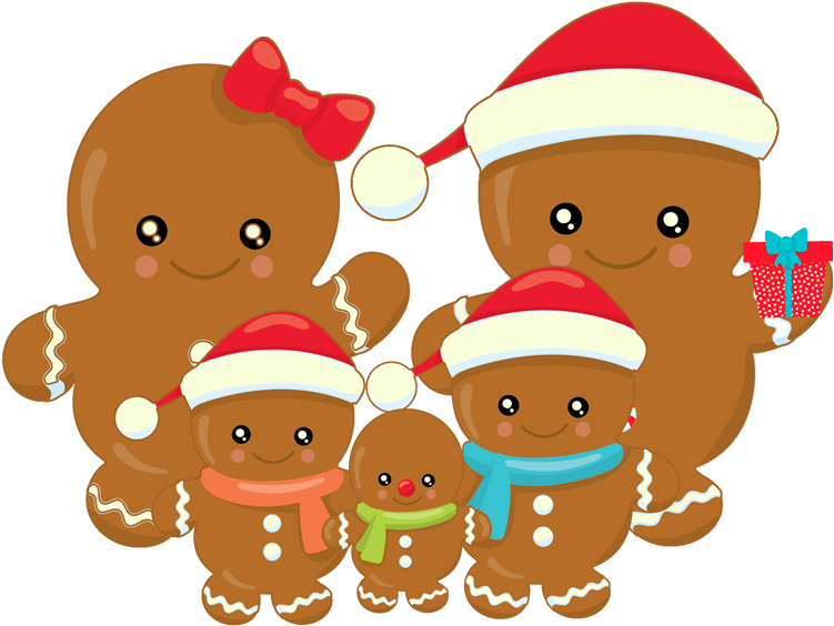 1/3 - Daughter Christmas Gingerbread Girl Card (800x568)