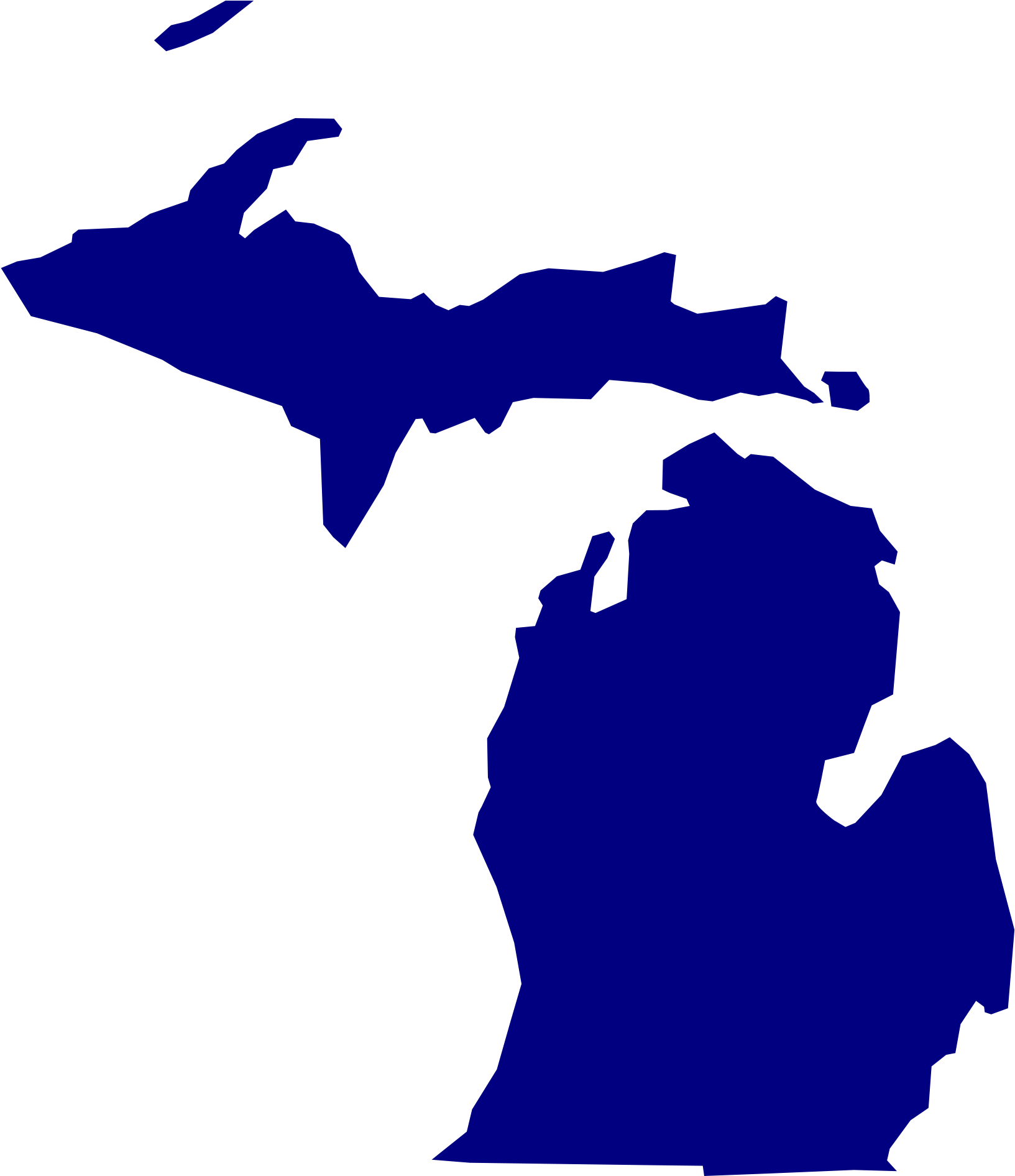 File - Mi-icon - Svg - Michigan Map (2000x1906)