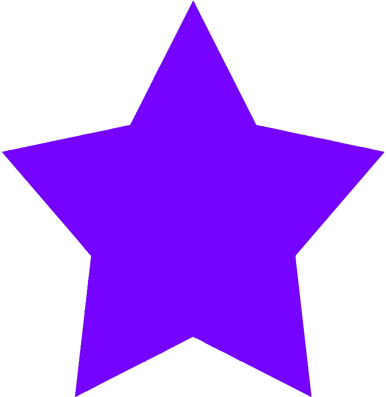 Blue Star - 3d Purple Star (861x908)