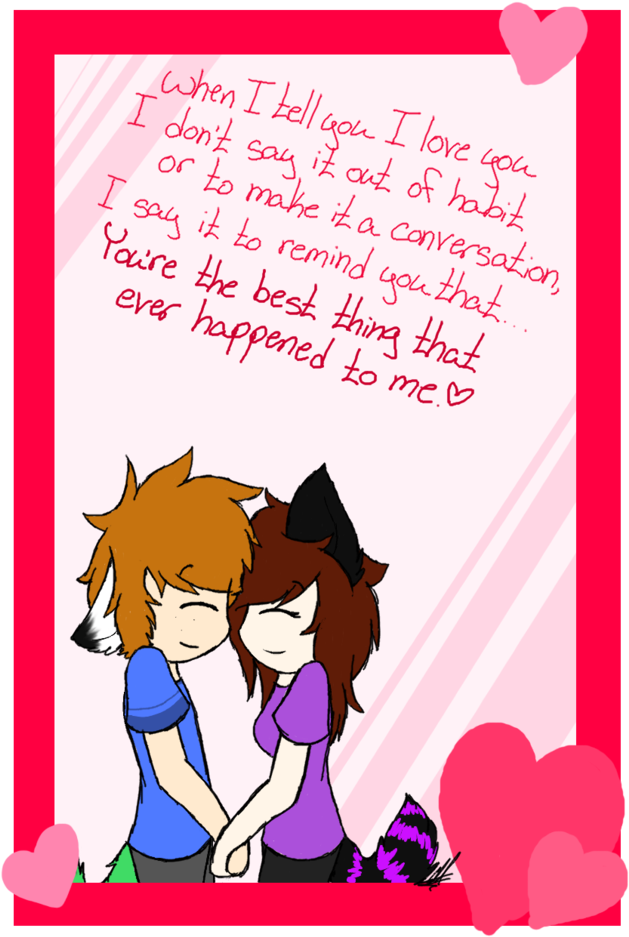 Happy Valentine's Day Senpai~ By Fallen Star Art - Cartoon (755x1057)