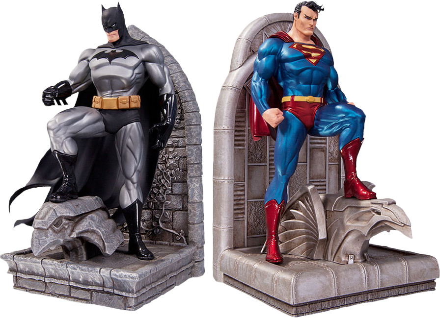 Batman And Superman Bookends - Batman Vs Superman Bookends (896x653)