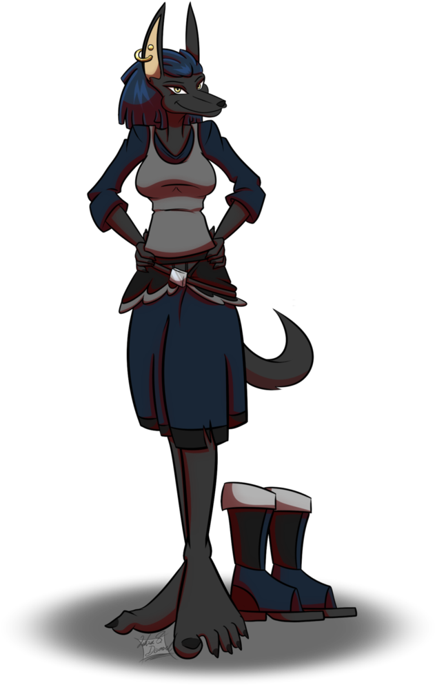 Jackal Girl Nisha By Thunder-bolt - Sexy Jackal Girl (690x1156)