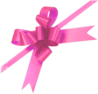 Rhinestone Clipart Transparent - Pink Gift Ribbon Png (350x350)