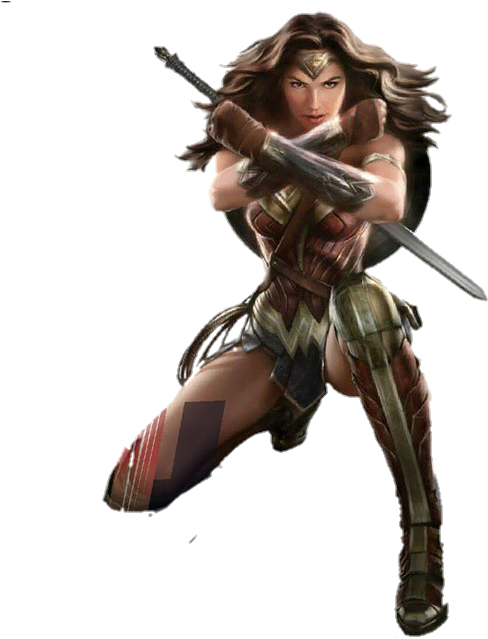 Wonder Woman Png Render By Mrvideo-vidman - Authentic Dc Comic Wonder Woman Movie Protector (560x648)