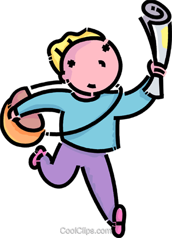 Paper Boy Delivering The Newspaper Royalty Free Vector - Newspaper Delivery Boy (348x480)