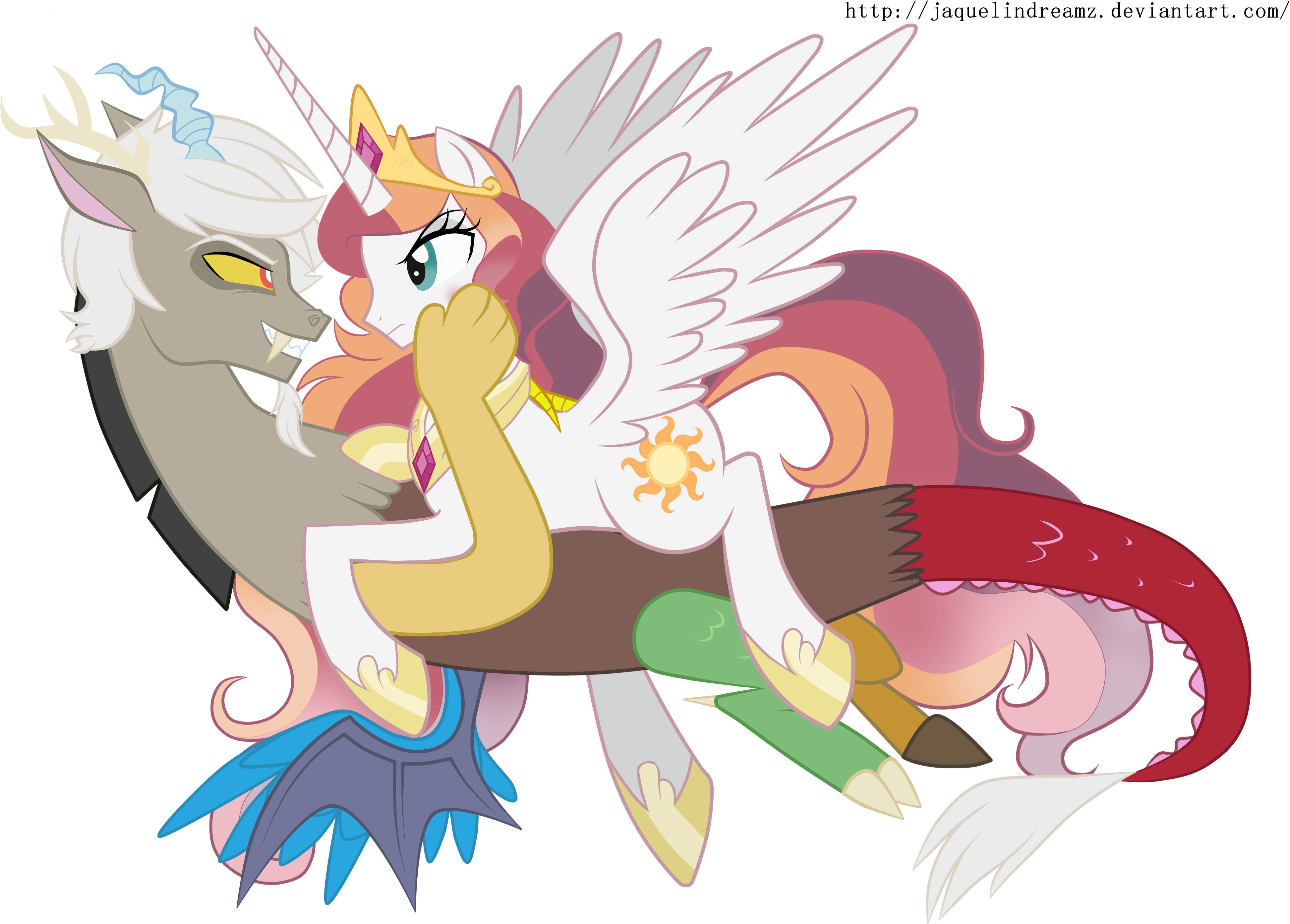 Jaquelindreamz, Caos, Discord, Eris, Eye Contact, Prince - Cartoon (3968x2840)