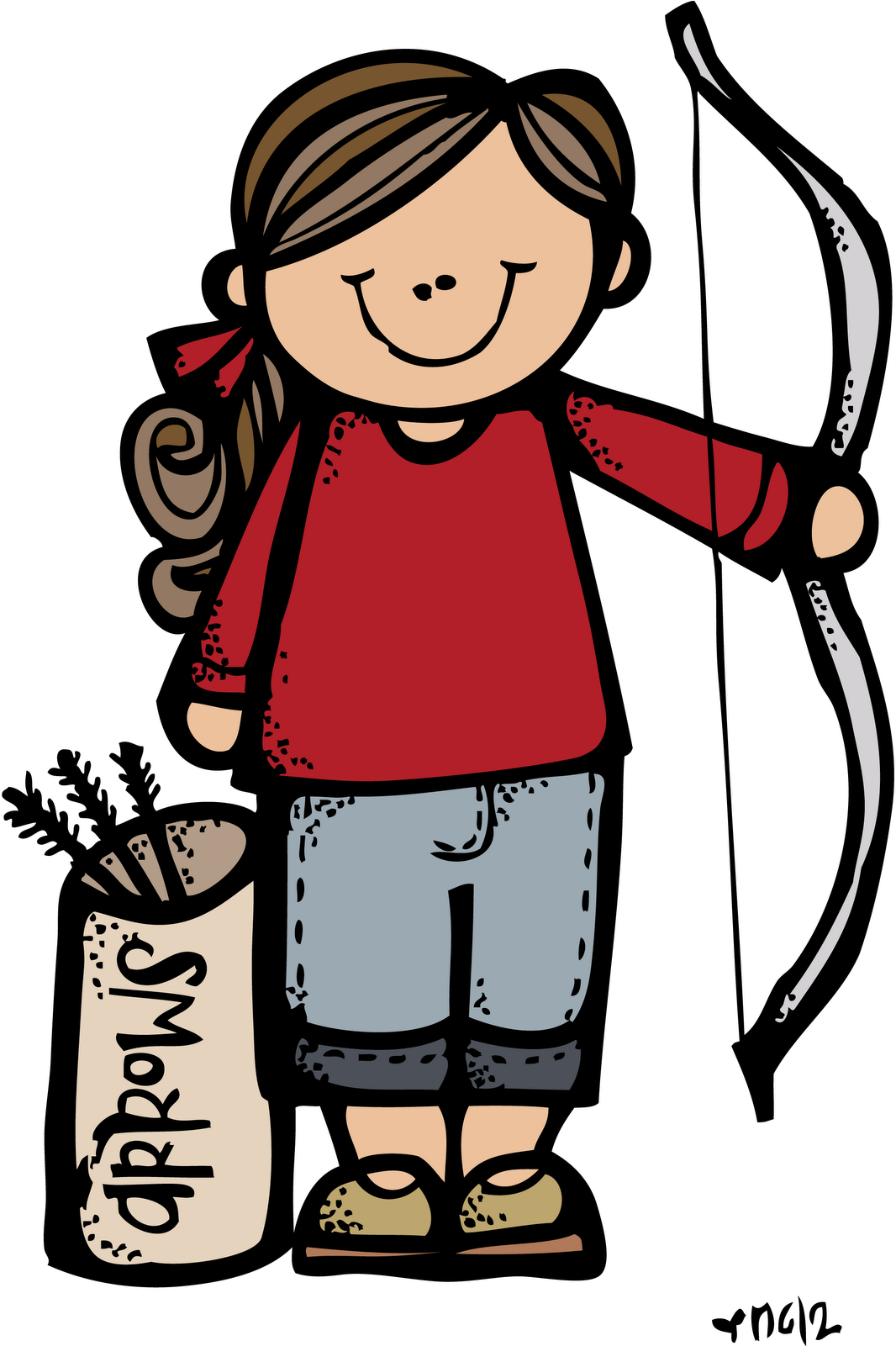 Super Cute Girls Camp Illustration - Melonheadz Camping Clipart (1079x1600)